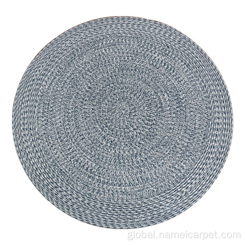 China PP braided woven round patio deck mat Manufactory